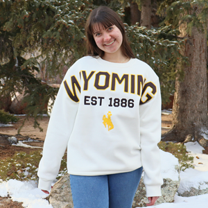 University Store®  Wyoming over 1886 Twill Crew
