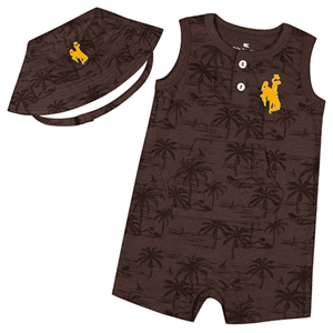 Colosseum® Hawaiian Print Romper with Bucket Hat