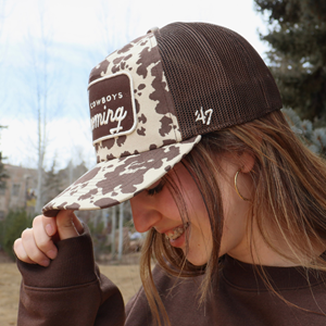 47® Wyoming Patch on Cow Print Hat
