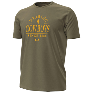 Under Armour® Arched Wyoming over Cowboys Since 1886 Tee - main view