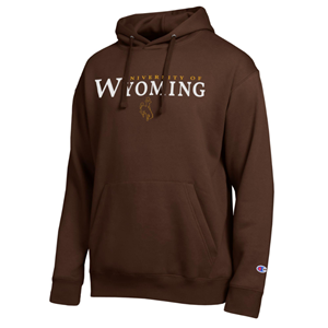 Champion® University of Wyoming over Bucking Horse Outline Hoodie - main view