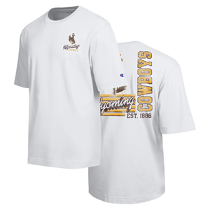 Champion® Bucking Horse over Wyoming Cowboys Vintage Tee - main view