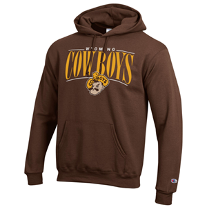 Champion® Wyoming Cowboys above Pistol Pete Head Hoodie - main view