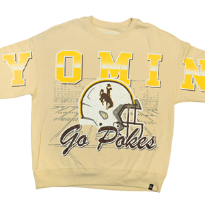 Gameday Social® Large Wyoming over Football Helmet Crew - main view