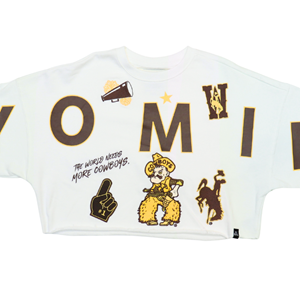 Gameday Social® Wyoming Patch Logos Cropped Crew - main view