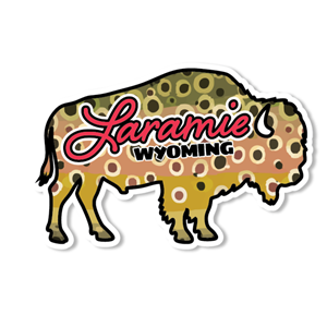 Rocky Mountain Sticker® Buffalo Trout with Laramie Wyoming Sticker - main view