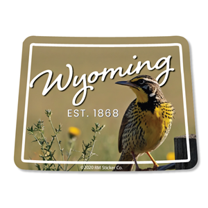 Rocky Mountain Sticker® Wyoming EST 1868 Meadowlark Sticker - main view