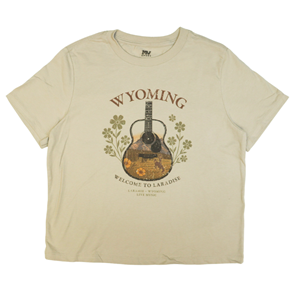 MV Sport® Guitar with Mountain Scene over Welcome to Laradise Tee - main view