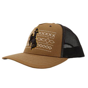 Wrangler® Bucking Horse above Embroidered Stitch Pattern Cap - main view